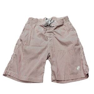 Men's Trunks Surf & Swim Co Red & White Board Shorts Swimsuit